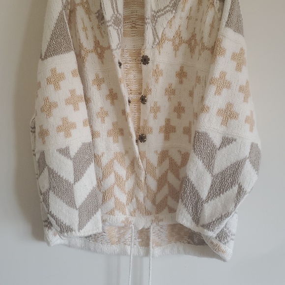 NWOT FREE PEOPLE BRIGHT OPTIMISTIC CARDIGAN IN NATURAL - Picture 7 of 13